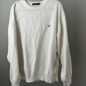 Nautica Men's Cream Crewneck Sweater